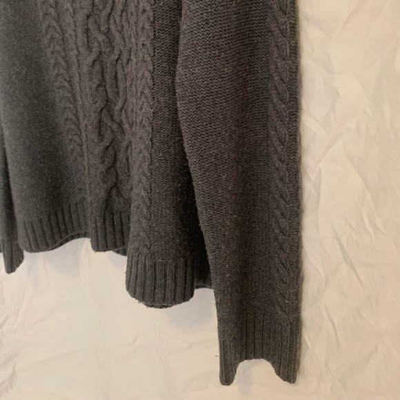 Joie Viviam Fringe Knit Wool/Cashmere Blend Turtleneck Cableknit Sweater - Picture 8 of 16